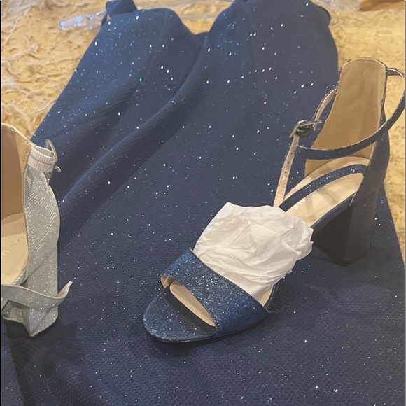 Jovani Stretch Glitter Off the Shoulder Formal Dress - Picture 14 of 16